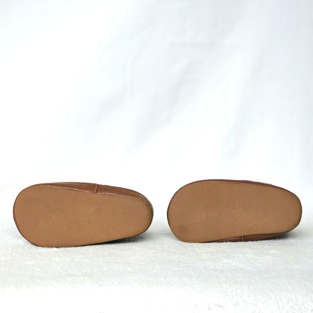 Carter's Infant Soft Brown Faux Leather Boots Booties - Picture 6 of 7